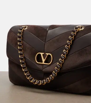 Valentino Garavani Djuna Medium chevron leather shoulder bag | Thumbnail 4