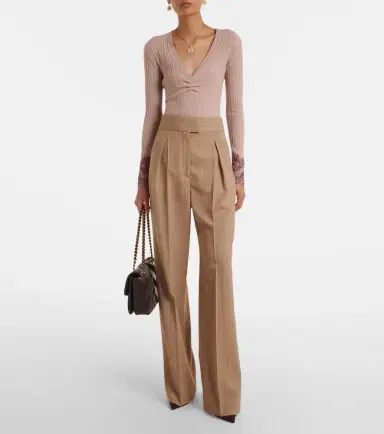 Valentino Garavani Djuna Medium chevron leather shoulder bag | Thumbnail 7