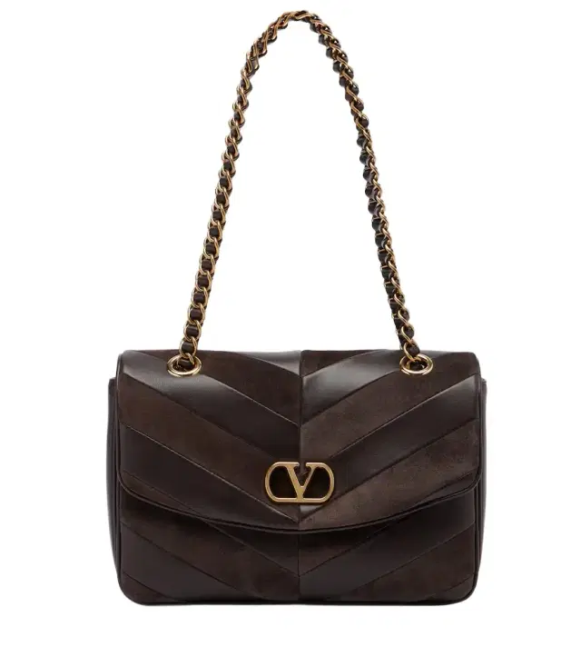Valentino Garavani Djuna Medium chevron leather shoulder bag