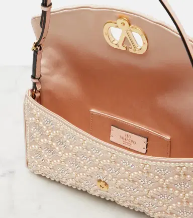 Valentino Garavani DeVain Small embellished satin shoulder bag | Thumbnail 4 Valentino Garavani DeVain Small embellished satin shoulder bag | Thumbnail 4