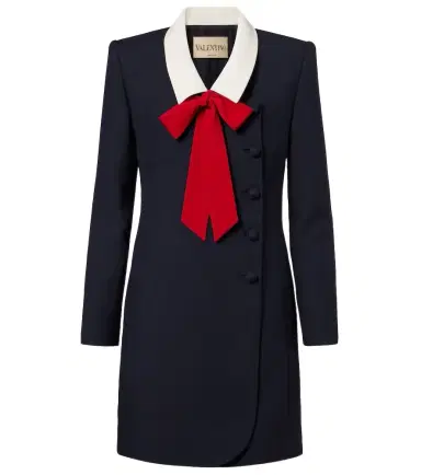 Valentino Crepe Couture tie-neck minidress | Thumbnail 1 Valentino Crepe Couture tie-neck minidress | Thumbnail 1