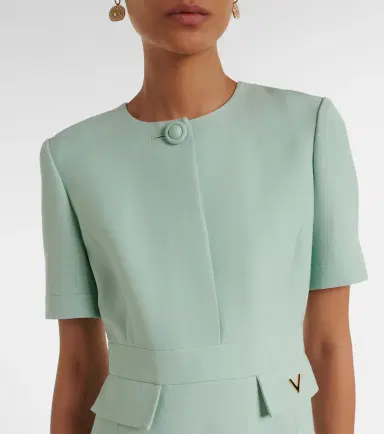 Valentino Crepe Couture VGold midi dress | Thumbnail 2 Valentino Crepe Couture VGold midi dress | Thumbnail 2