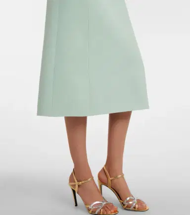 Valentino Crepe Couture VGold midi dress | Thumbnail 3 Valentino Crepe Couture VGold midi dress | Thumbnail 3
