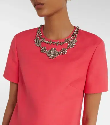 Valentino Crepe Couture embellished minidress | Thumbnail 3 Valentino Crepe Couture embellished minidress | Thumbnail 3