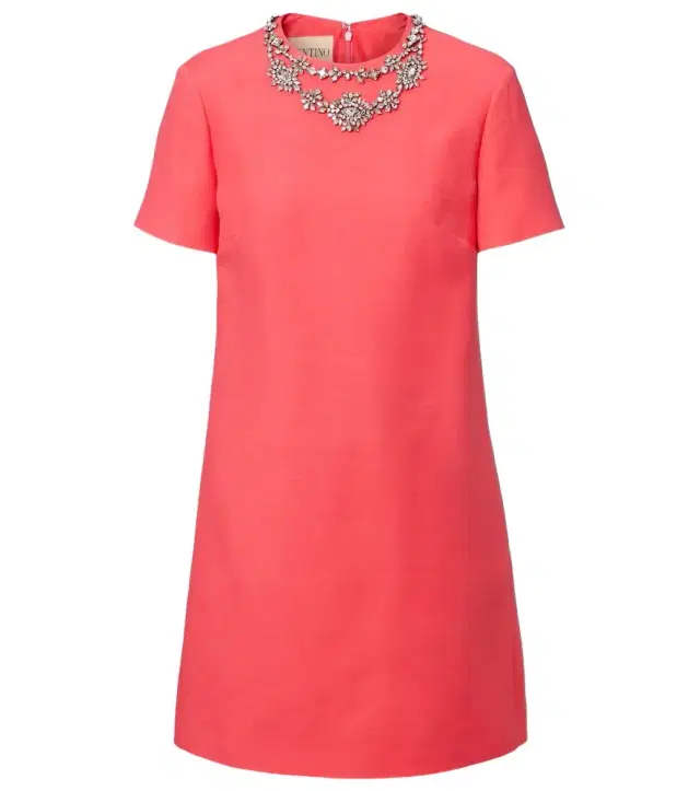 Valentino Crepe Couture embellished minidress