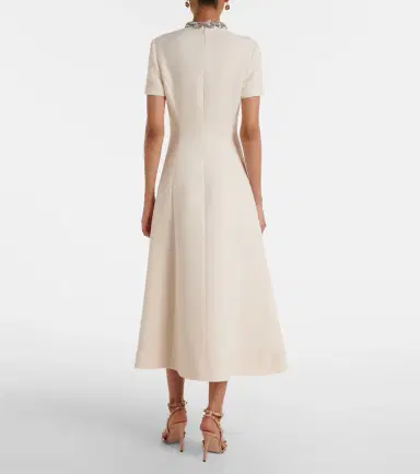 Valentino Crepe Couture embellished midi dress | Thumbnail 2 Valentino Crepe Couture embellished midi dress | Thumbnail 2