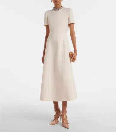 Valentino Crepe Couture embellished midi dress | Thumbnail 4 Valentino Crepe Couture embellished midi dress | Thumbnail 4