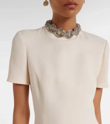 Valentino Crepe Couture embellished midi dress | Thumbnail 5 Valentino Crepe Couture embellished midi dress | Thumbnail 5