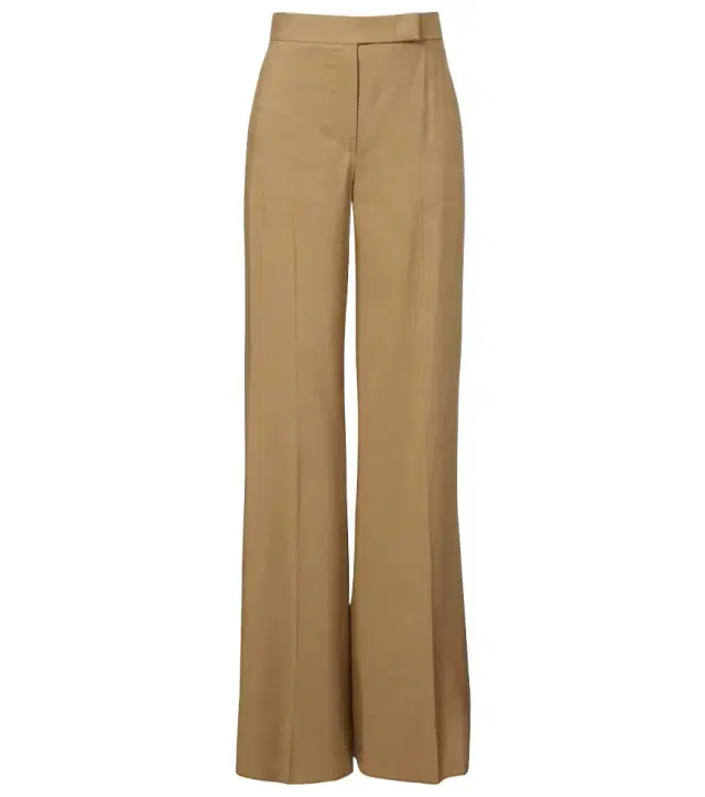 Max Mara Linen and silk twill wide-leg pants