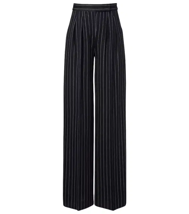 Max Mara Pinstripe pleated wide-leg pants