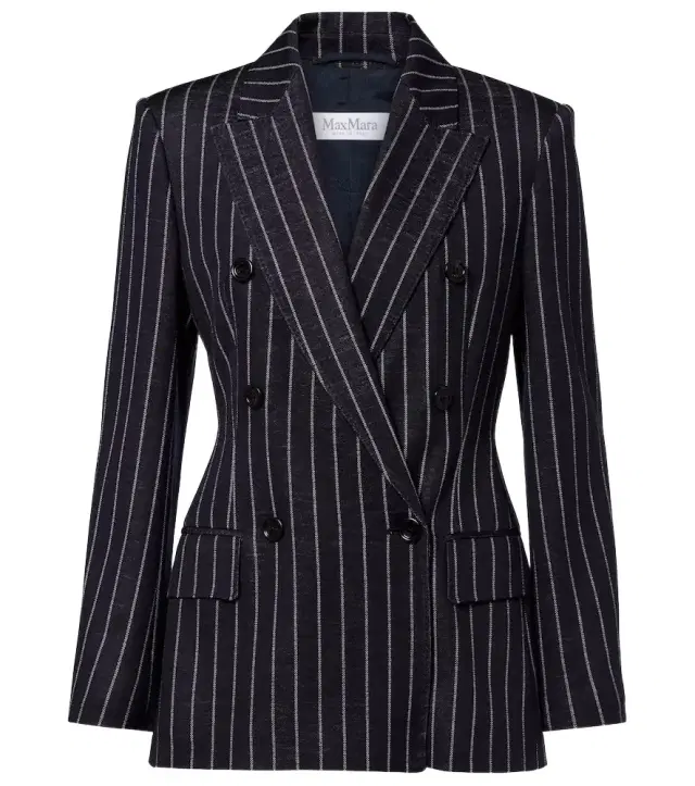 Max Mara Pinstripe double-breasted jersey blazer