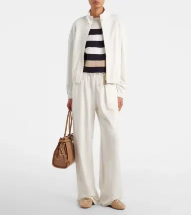 Max Mara Cotton and silk-blend sweatpants | Thumbnail 2 Max Mara Cotton and silk-blend sweatpants | Thumbnail 2