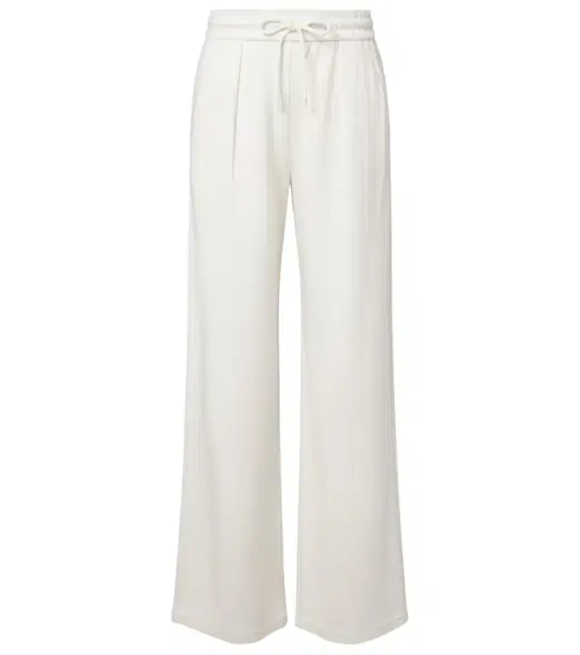 Cotton and silk-blend sweatpants