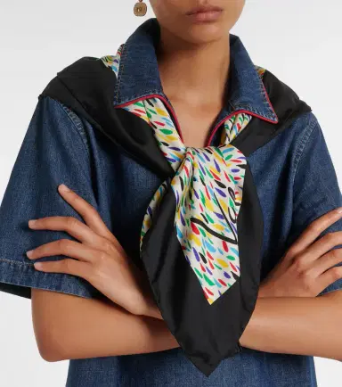 Valentino Printed silk twill scarf | Thumbnail 5