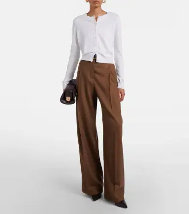Oscar de la Renta Wool wide-leg pants | Thumbnail 3 Oscar de la Renta Wool wide-leg pants | Thumbnail 3