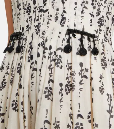 'S Max Mara 'S Max Mara Embellished floral cotton voile midi dress | Thumbnail 2
