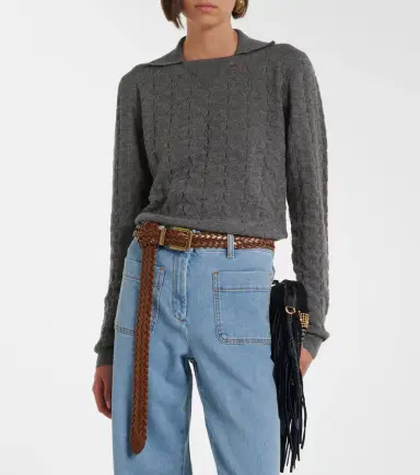 Etro Cable-knit wool polo sweater | Thumbnail 6