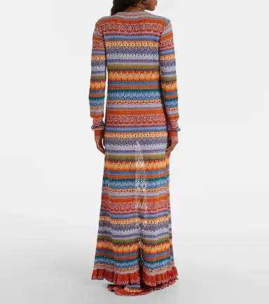 Etro Crochet striped cotton cardigan | Thumbnail 2
