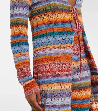 Etro Crochet striped cotton cardigan | Thumbnail 3