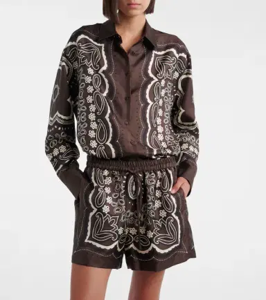 Nili Lotan Alfie printed silk twill shirt | Thumbnail 5 Nili Lotan Alfie printed silk twill shirt | Thumbnail 5