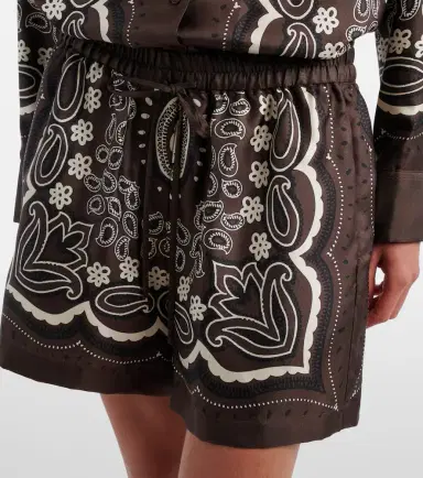 Nili Lotan Frances printed silk twill shorts | Thumbnail 5 Nili Lotan Frances printed silk twill shorts | Thumbnail 5