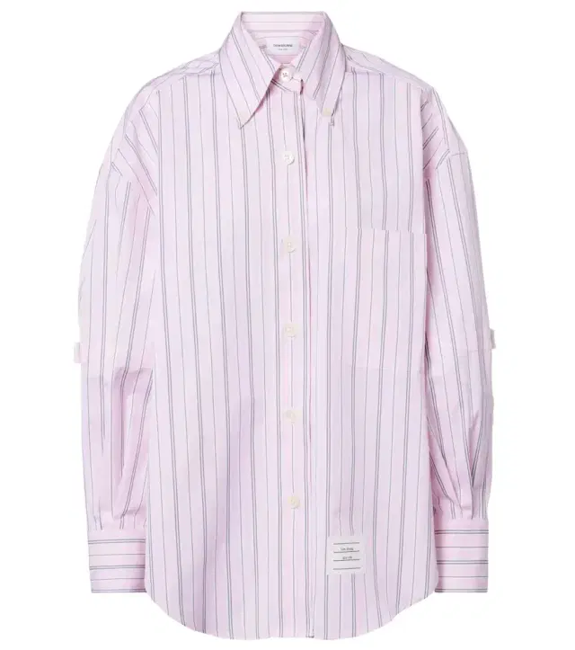 Striped cotton poplin shirt
