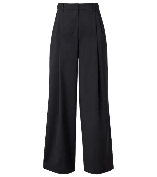 Wool wide-leg pants