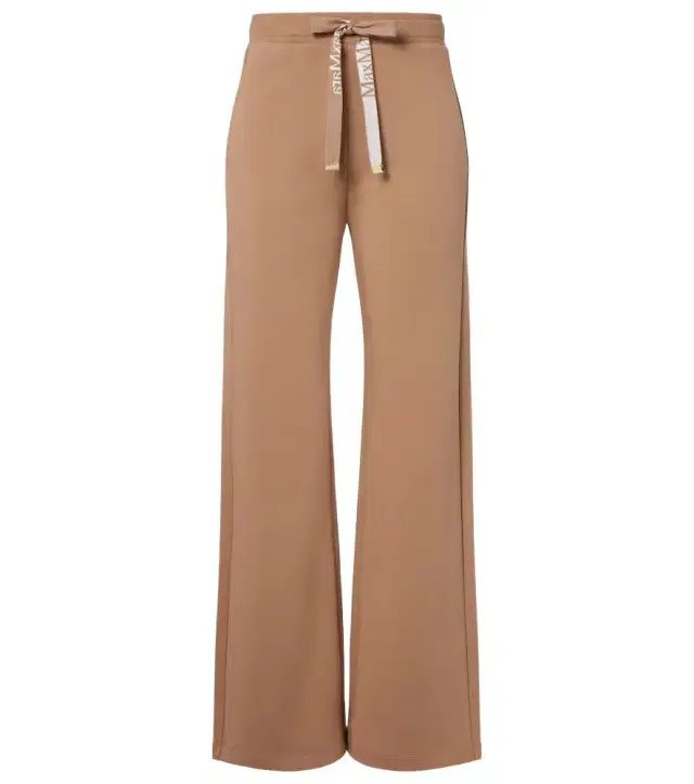 'S Max Mara Cotton-blend jersey wide-leg sweatpants