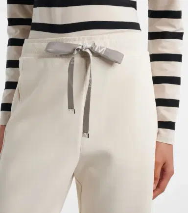 'S Max Mara 'S Max Mara Cotton-blend jersey wide-leg sweatpants | Thumbnail 4