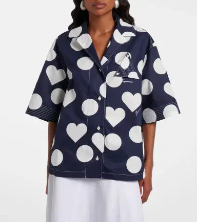 Jacquemus Marin polka-dot cotton poplin shirt | Thumbnail 6