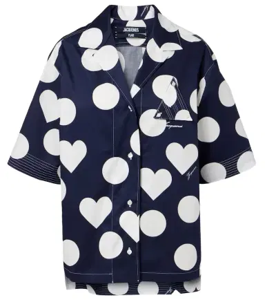 Jacquemus Marin polka-dot cotton poplin shirt | Thumbnail 1