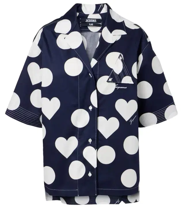 Jacquemus Marin polka-dot cotton poplin shirt