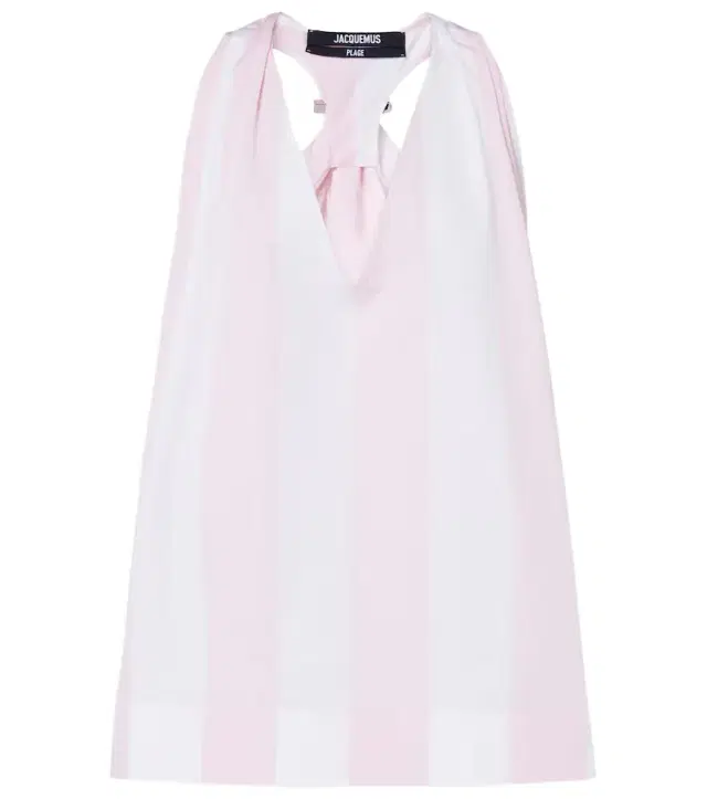 Jacquemus Norma striped cotton poplin top