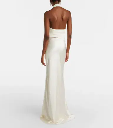 Self-Portrait Satin maxi dress | Thumbnail 3 Self-Portrait Satin maxi dress | Thumbnail 3