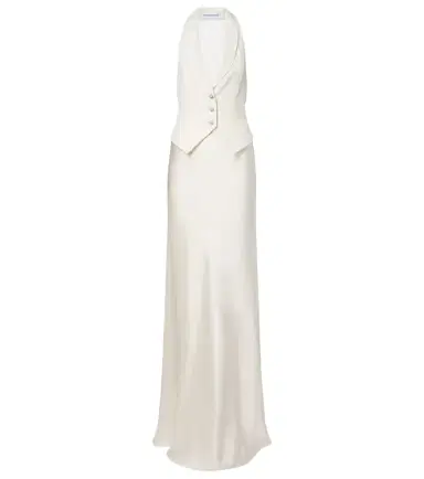 Self-Portrait Satin maxi dress | Thumbnail 1 Self-Portrait Satin maxi dress | Thumbnail 1
