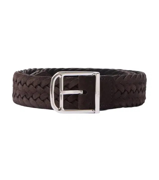 Braided suede belt