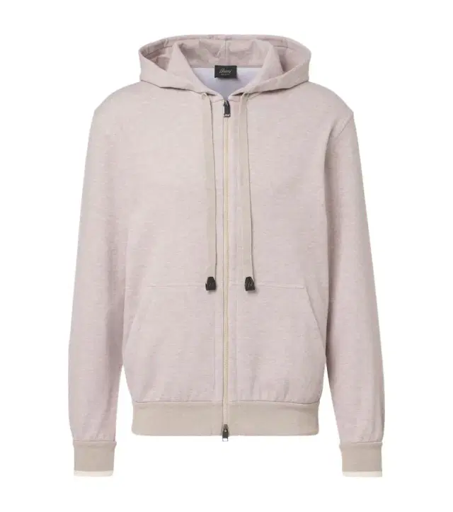 Brioni Cotton-blend zip-up hoodie