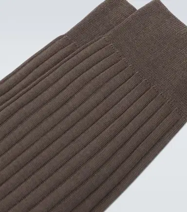 Brioni Ribbed-knit cotton socks | Thumbnail 2 Brioni Ribbed-knit cotton socks | Thumbnail 2