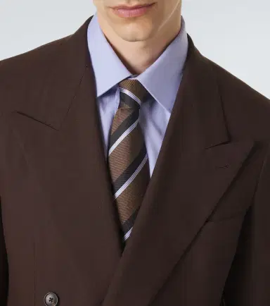 Brioni Striped silk jacquard tie | Thumbnail 3 Brioni Striped silk jacquard tie | Thumbnail 3