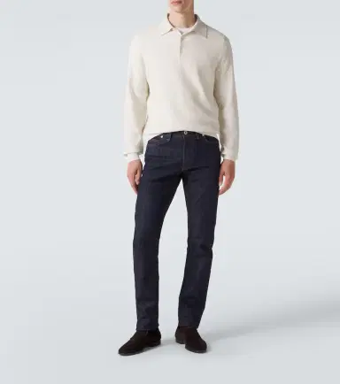 Brioni Cotton, silk, and cashmere polo sweater | Thumbnail 2