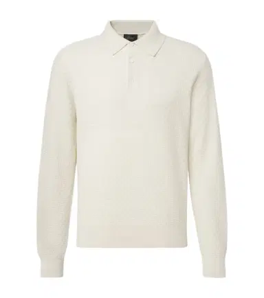 Brioni Cotton, silk, and cashmere polo sweater | Thumbnail 1