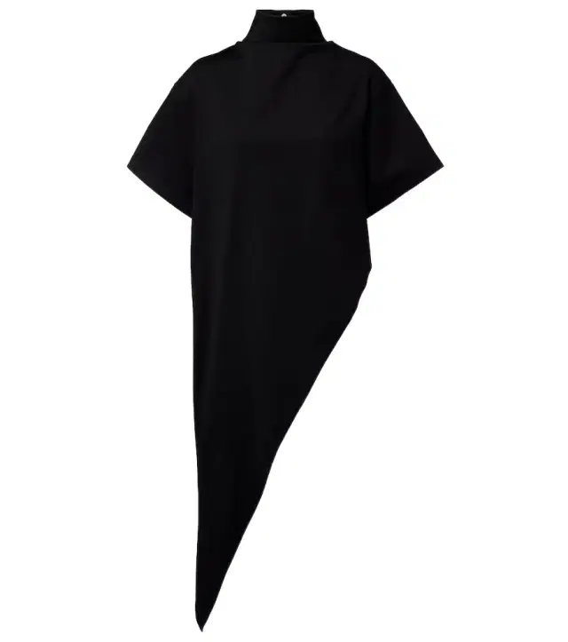 Alaïa Asymmetric cotton jersey T-shirt