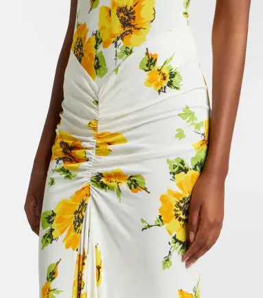 Alaïa Alaïa Floral ruched jersey maxi dress | Thumbnail 2