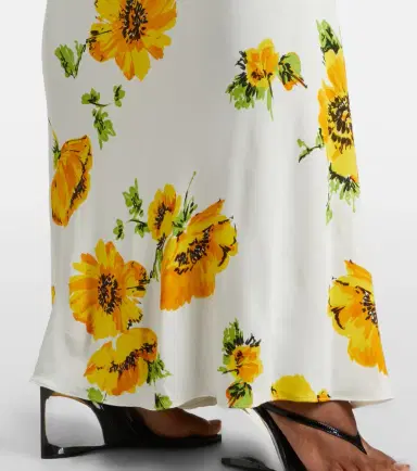 Alaïa Alaïa Floral ruched jersey maxi dress | Thumbnail 4