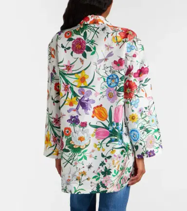 Gucci Flora silk twill shirt | Thumbnail 3 Gucci Flora silk twill shirt | Thumbnail 3
