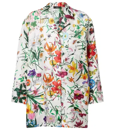 Gucci Flora silk twill shirt | Thumbnail 1 Gucci Flora silk twill shirt | Thumbnail 1
