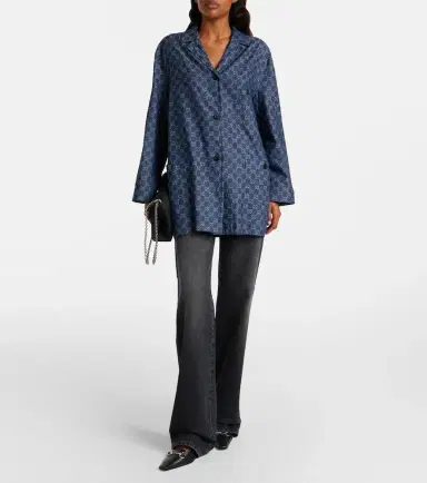 Gucci GG jacquard denim shirt | Thumbnail 2
