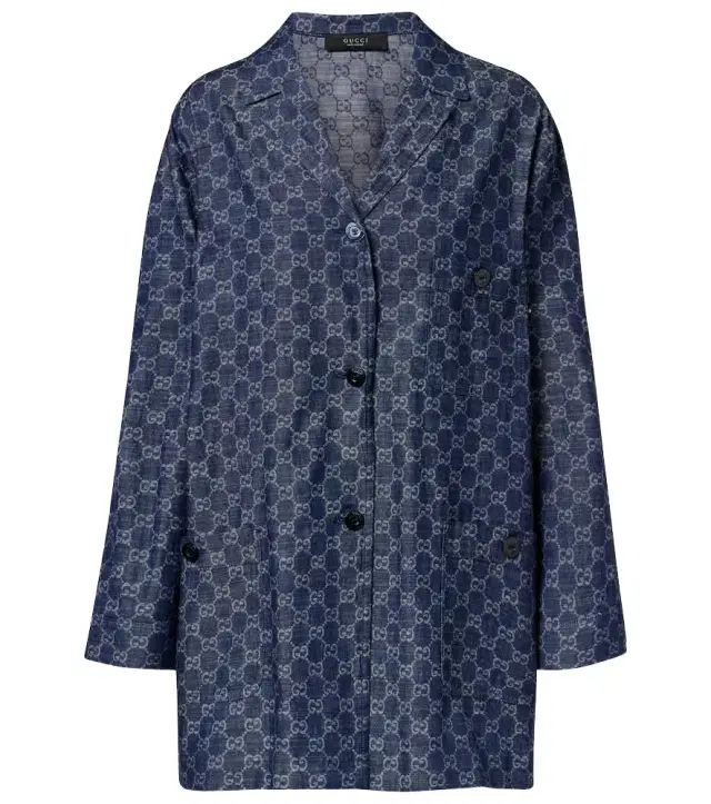 GG jacquard denim shirt