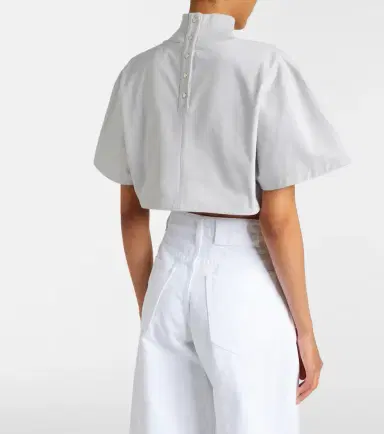 Alaia Alaïa Cropped cotton jersey T-shirt | Thumbnail 5