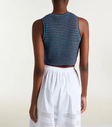Alaia Alaïa Crochet cotton crop top | Thumbnail 3